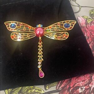 Joan Rivers XL dragonfly brooch